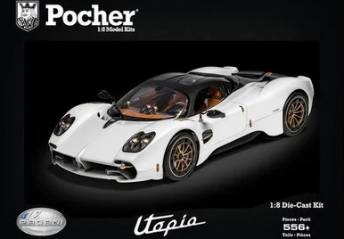 1/8 Pocher Pagani Utopia Coupé - Rinascimento Lucido (White) Model Kit