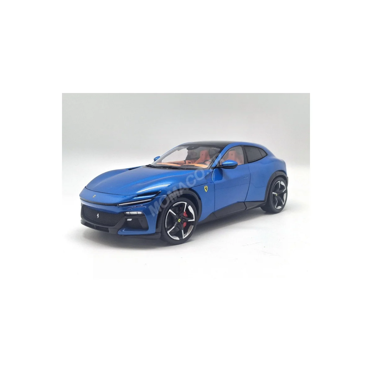 Ferrari purosangue 2022 blue “blu corsa” and brown interior (box with rhodoid) Die cast - POLISTIL