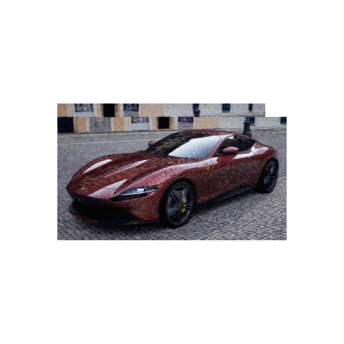 Ferrari roma 2019 red "rosso magma" (box with rhodoid) Die cast - POLISTIL