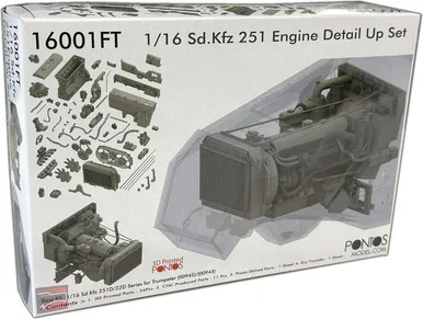 1/16 Pontos Sd.Kfz 251 Halftrack Engine Detail Up Set for Trumpeter Kit - Pontos Model
