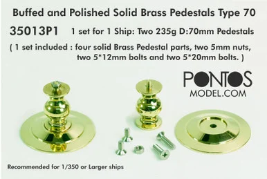 Pontos Model Buffed and Polished Solid Brass Pedestals Type 70