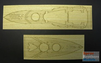 PONWD35027 1:350 Pontos Model Wood Deck - HMS Warspite 1943 (ACA kit) #35027WD1