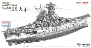PON70002R1 1:700 Pontos Model Kit - IJN Yamato 1945
