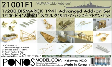 PONF21001 1:200 Pontos Model Advanced Add-On Set - Bismarck 1941 (TRP kit)
