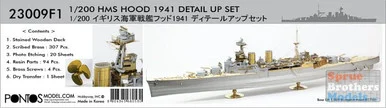 PONF23009 1:200 Pontos Model Detail Up Set - HMS Hood 1941 (TRP kit)