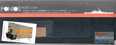 PONWD35024 1:350 Pontos Model Wood Deck - USS North Carolina BB-55 Blue Deck (TRP kit) #35024WD1