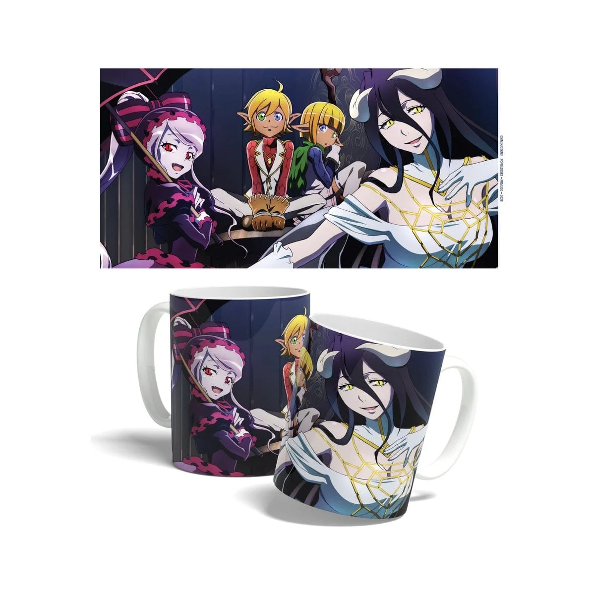Overlord mug Albedo, Aura, Mare & Shalltear 325 ml - POPbuddies
