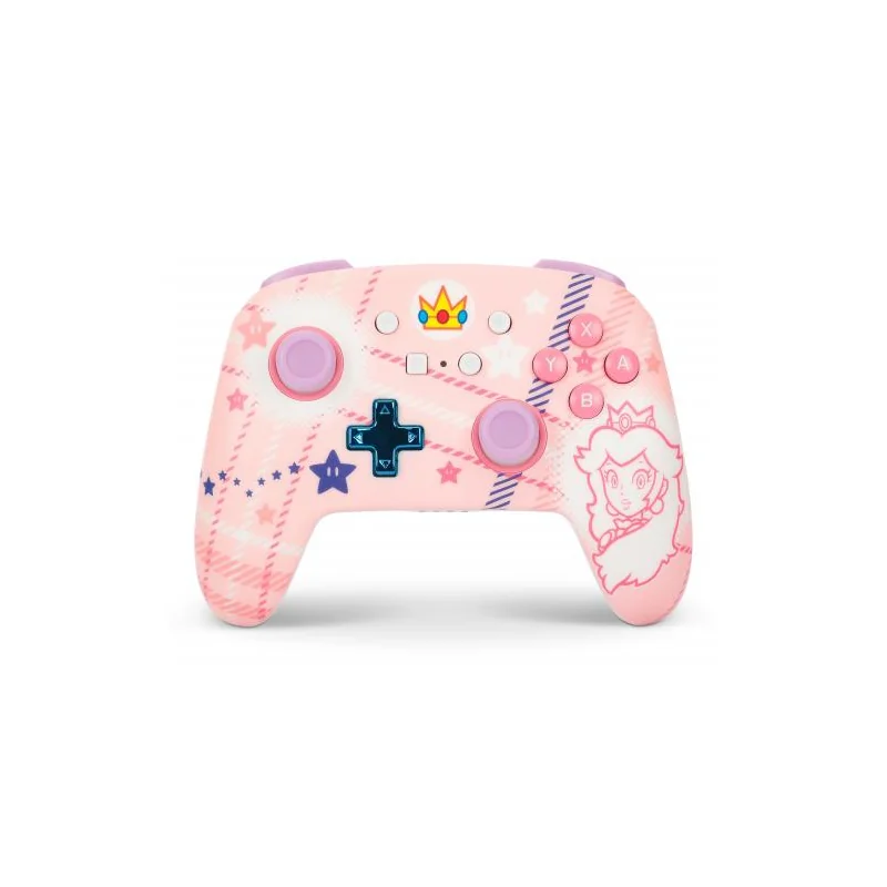 Switch Enhanced Wireless Controller - Princess Peach Plaid Gamepad
