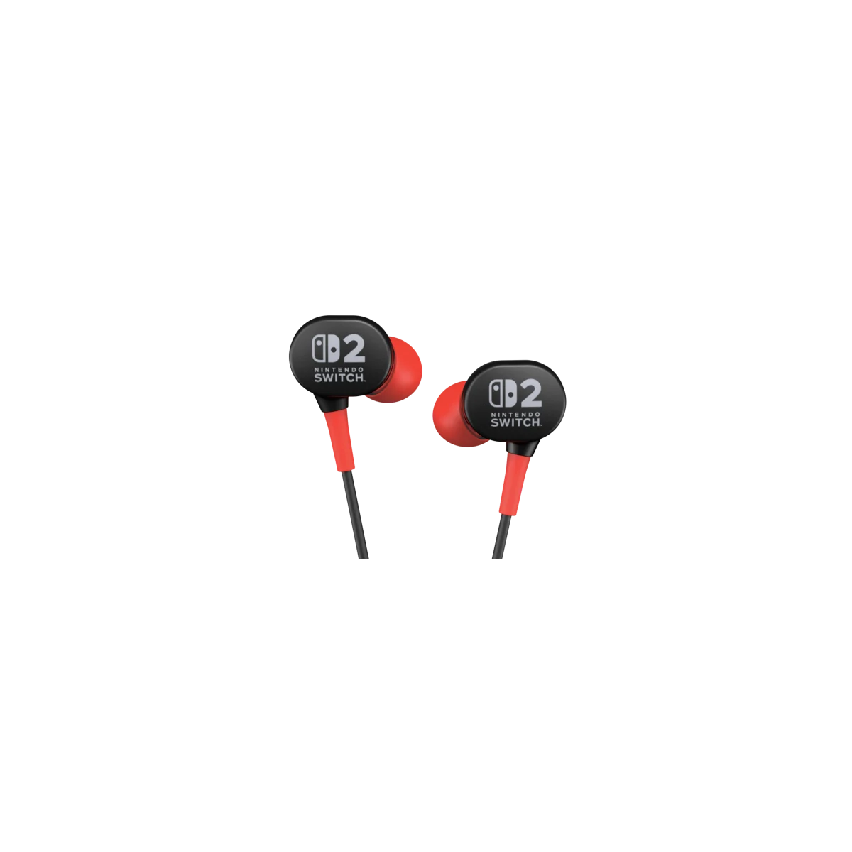 Switch 2 - Wired Headphones - Black and Red