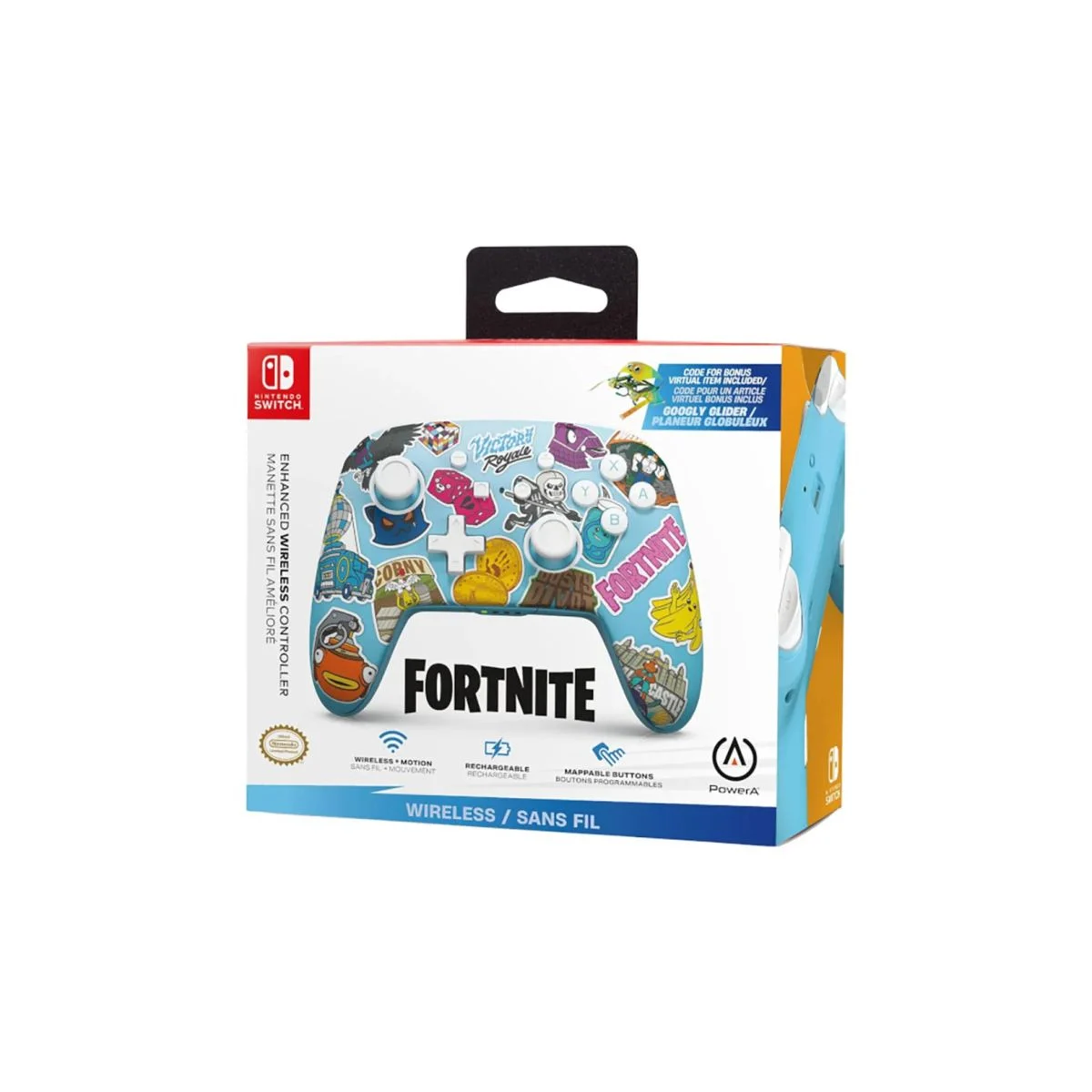 Switch Enhanced Wireless Controller - Fortnite Sticker Mania