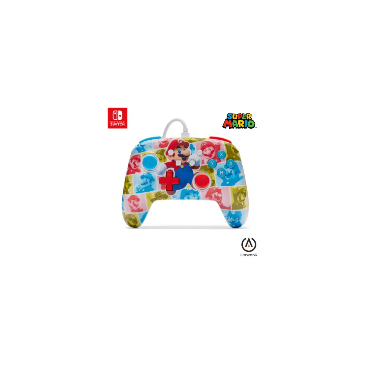 SWITCH - Enhanced Wired Controller with Paddle - Mario Hero Reel