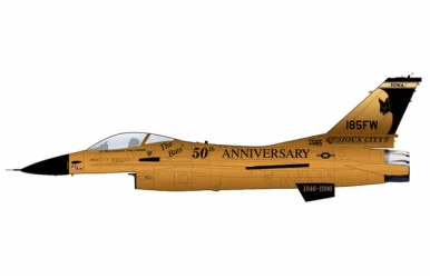 1/72 F-16A "Golden Bat Viper" 85-1565, 185 ARW, Iowa ANG, 2022 - HA38069