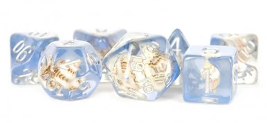 Metallic Dice Games 603 16mm Resin Polyhedral Sea Conch Dice Set