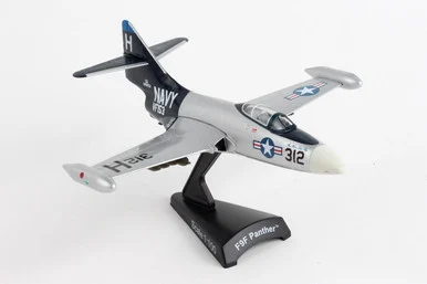 POSTAGE STAMP F9F PANTHER 1/100 SILVER/BLACK - POSTAGE STAMP PLANES
