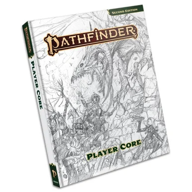 Paizo 12001SK Pathfinder 2E: Player Core Sketch Cover - Pazio