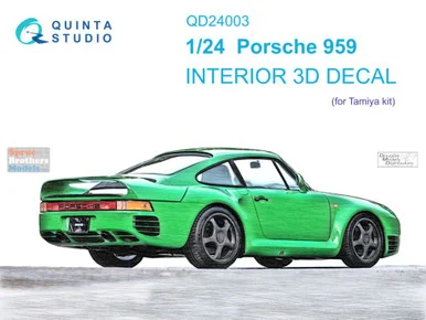QTSQD24003 1:24 Quinta Studio Interior 3D Decal - Porsche 959 (TAM kit)