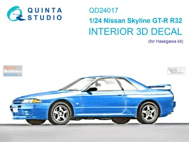 QTSQD24017 1:24 Quinta Studio Interior 3D Decal - Nissan Skyline GT-R R32 (HAS kit)