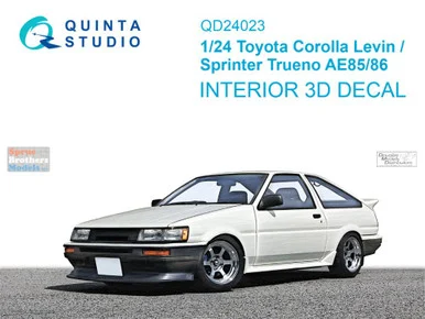 QTSQD24023 1:24 Quinta Studio 3D Decal - Toyota Corolla Levin / Sprinter Trueno AE85/86 (AOS kit)