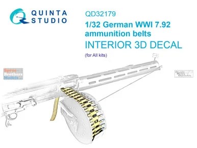 QTSQD32179 1:32 Quinta Studio 3D Decal - German 7.92mm WWI Fabric Ammunition Belts