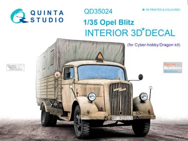 QTSQD35024 1:35 Quinta Studio Interior 3D Decal - Opel Blitz (DRA/CHC kit)