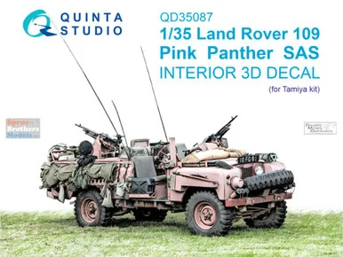 QTSQD35087 1:35 Quinta Studio Interior 3D Decal - Land Rover 109 Pink Panther SAS (TAM kit)