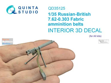 QTSQD35125 1:35 Quinta Studio 3D Decal - Russian-British 7.92mm-0.303 Fabric Ammunition Belts
