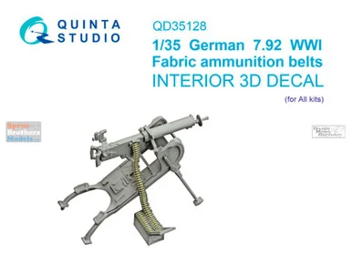 QTSQD35128 1:35 Quinta Studio 3D Decal - German 7.92mm WWI Fabric Ammunition Belts