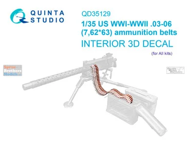QTSQD35129 1:35 Quinta Studio 3D Decal - US WW1-WW2 .03-06 Ammunition Belts