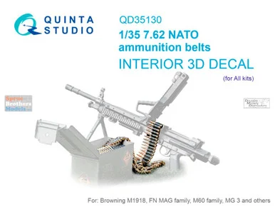 QTSQD35130 1:35 Quinta Studio 3D Decal - NATO 7.62mm Ammunition Belts