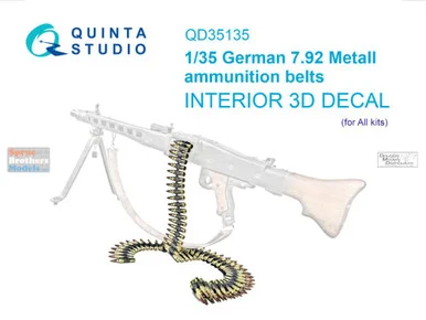 QTSQD35135 1:35 Quinta Studio 3D Decal - WW2 German 7.92mm Metal Ammunition Belts