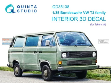QTSQD35138 1:35 Quinta Studio 3D Decal - Bundeswehr VW T3 Family (TAK kit)