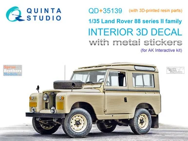 QTSQD35139R 1:35 Quinta Studio 3D Decal - Landrover 88 Series II Family + Resin (AKI kit)