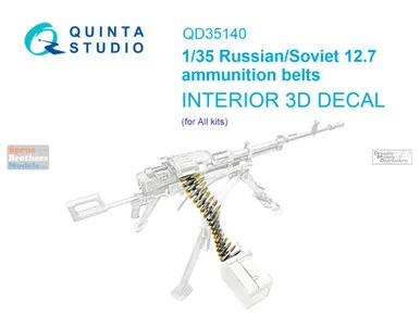QTSQD35140 1:35 Quinta Studio 3D Decal - Russian/Soviet 12.7mm Ammunition Belts