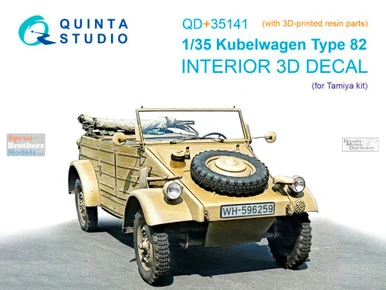 QTSQD35141R 1:35 Quinta Studio 3D Decal - Kubelwagen Type 82 + Resin (TAM kit)