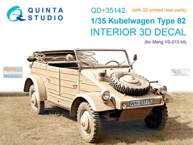 QTSQD35142R 1:35 Quinta Studio 3D Decal - Kubelwagen Type 82 + Resin (MNG kit)