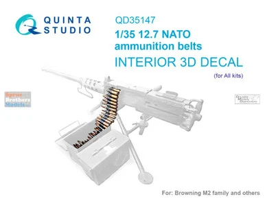 QTSQD35147 1:35 Quinta Studio 3D Decal - 12.7mm NATO Ammunition Belts
