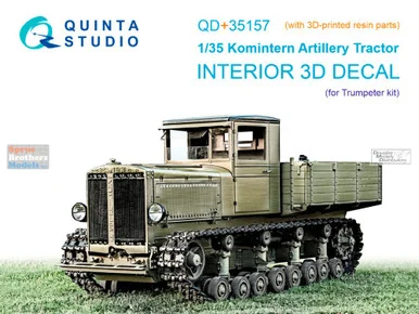 QTSQD35157R 1:35 Quinta Studio 3D Decal - Komintern Artillery Tractor + Resin (TRP kit)