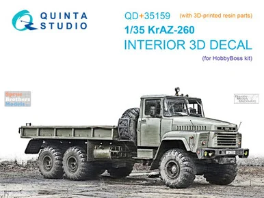 QTSQD35159R 1:35 Quinta Studio 3D Decal - KrAZ-260 + Resin (HBS kit)