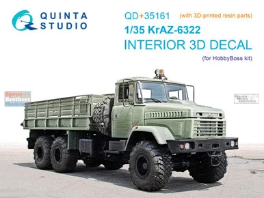 QTSQD35161R 1:35 Quinta Studio 3D Decal - KrAZ-6322 + Resin (HBS kit)