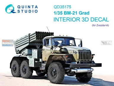 QTSQD35175 1:35 Quinta Studio 3D Decal - BM-21 Grad (ZVE kit)