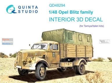 QTSQD48294 1:48 Quinta Studio Interior 3D Decal - Opel Blitz Family (TAM/ITA kit)
