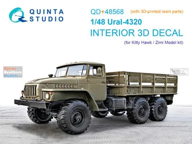 QTSQD48568R 1:48 Quinta Studio 3D Decal + Resin - Ural-4320 (ZIM/KTH kit)