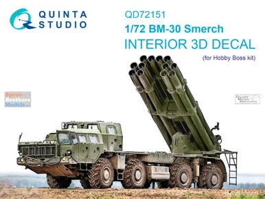 QTSQD72151 1:72 Quinta Studio Interior 3D Decal - BM-30 Smerch (HBS kit)