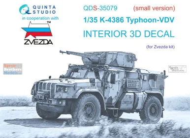 QTSQDS35079 1:35 Quinta Studio Interior 3D Decal - K-4386 Typhoon-VDV (ZVE kit) Small Version