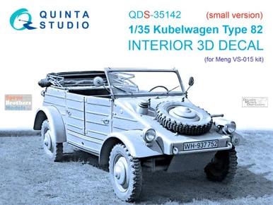 QTSQDS35142 1:35 Quinta Studio 3D Decal - Kubelwagen Type 82 (MNG kit) Small Version