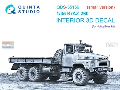QTSQDS35159 1:35 Quinta Studio 3D Decal - KrAZ-260 (HBS kit) Small Version