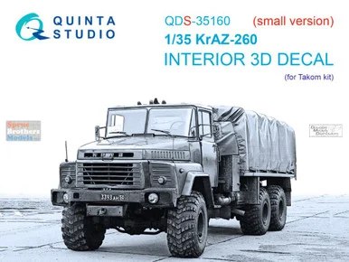 QTSQDS35160 1:35 Quinta Studio 3D Decal - KrAZ-260 (TAK kit) Small Version