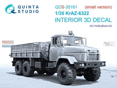 QTSQDS35161 1:35 Quinta Studio 3D Decal - KrAZ-6322 (HBS kit) Small Version