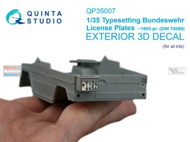 QTSQP35007 1:35 Quinta Studio 3D Decal - Typesetting Bundeswehr License Plates