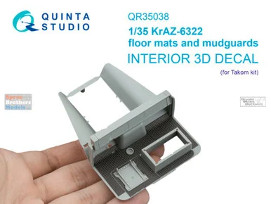 QTSQR35038 1:35 Quinta Studio 3D Decal - KrAZ-6322 Floor Mats & Mudguards (TAK kit)